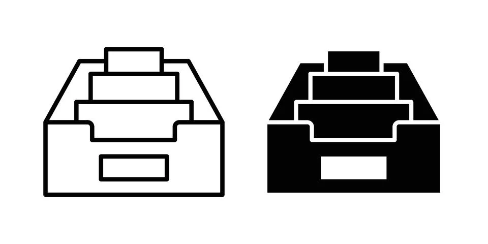 Folder box icon vector design illustrations Stock Illustration