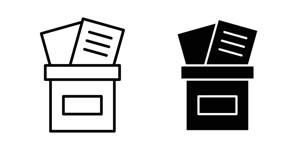 Folder box icon vector, illustration icon set Stock Illustration