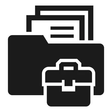 Folder briefcase icon, simple style Stock Illustration