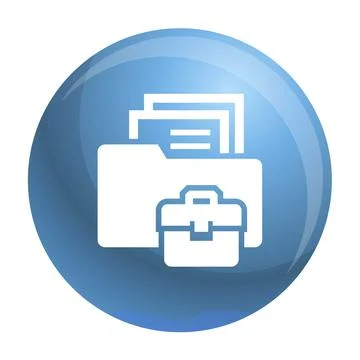 Folder briefcase icon, simple style Stock Illustration