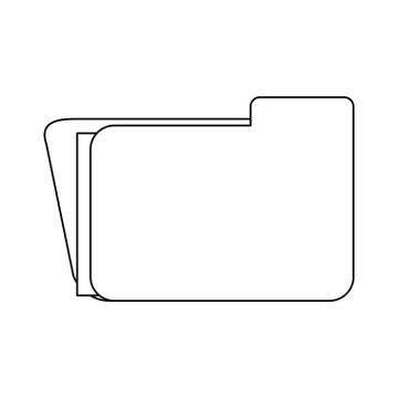 Folder business document symbol in black and white 库存插图