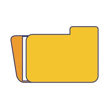 Folder business document symbol blue lines イラスト素材