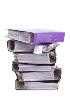 Folder with business papers on a white background. Stock Photos