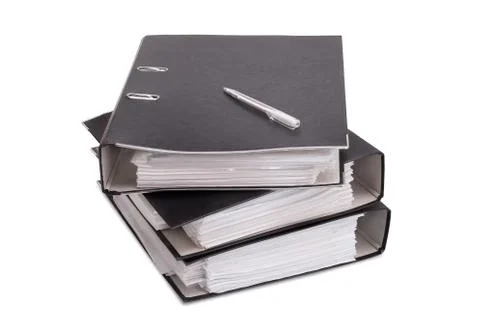 Folder with business papers on a white background. Stock Photos