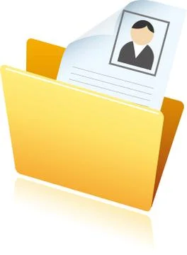 Folder with business signs Illustrazione stock