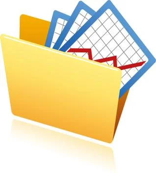 Folder with business signs 库存插图