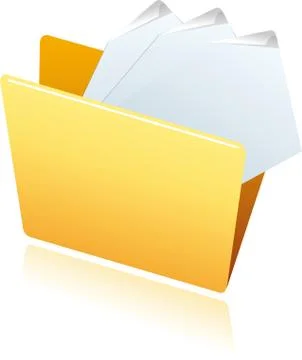 Folder with business signs Illustrazione stock