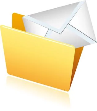 Folder with business signs Stock Illustration