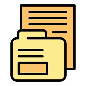 Folder case icon vector flat Stockillustratie