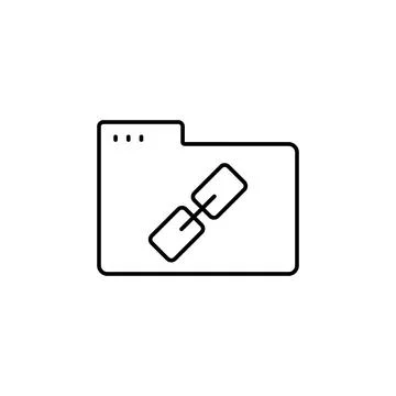 Folder chain icon. Simple line, outline vector of icons for ui and ux, website Stock Illustration