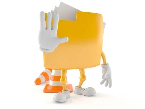 Folder character Stock Illustration