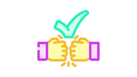 Folder check mark color icon animation Stock Footage 327266508