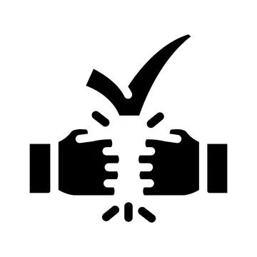 Folder check mark glyph icon vector illustration Stock Illustration