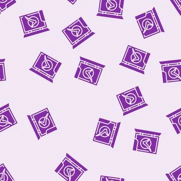 Folder check mark glyph seamless pattern Stock Illustration