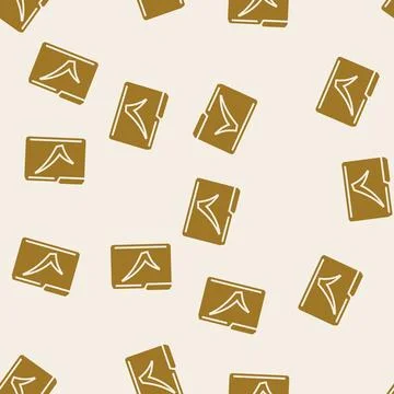 Folder check mark glyph seamless pattern イラスト素材