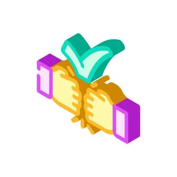 Folder check mark isometric icon vector illustration Illustrazione stock