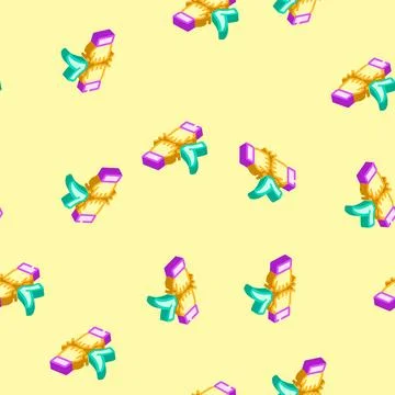 Folder check mark isometric icon seamless pattern Stock Illustration