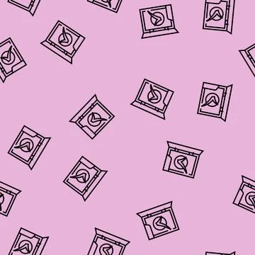 Folder check mark line seamless pattern イラスト素材