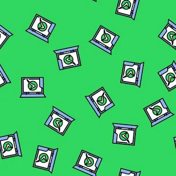 Folder check mark vector seamless pattern Stock Illustration