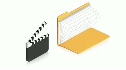 Folder cinema Stock Footage 11479952