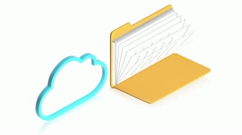 Folder cloud Stock Footage 11479949