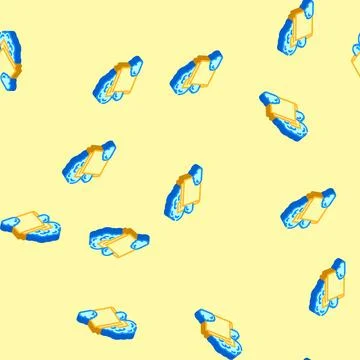 Folder cloud hybrid work isometric icon seamless pattern 스톡 일러스트