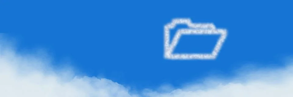 Folder Cloud Icon with sky Foto stock