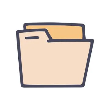 Folder color vector doodle simple icon design Stock Illustration
