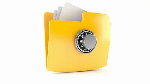 Folder with combination lock Stock Footage 73957908