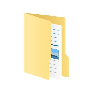 Folder with computer file icon isolated on white background Stock Illustration