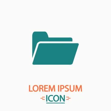 Folder computer symbol Stock Illustration