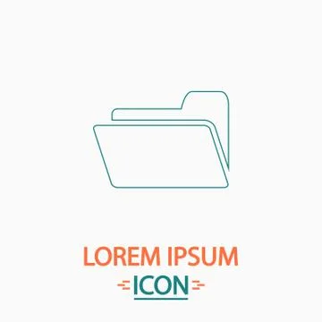 Folder computer symbol 스톡 일러스트