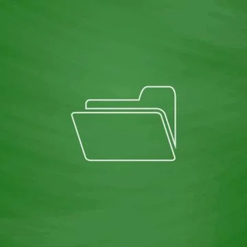 Folder computer symbol Illustrazione stock