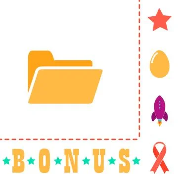 Folder computer symbol Stock Illustration