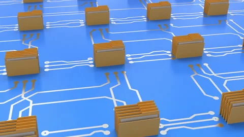 Folder connect on circuit board Stock Footage 158464727