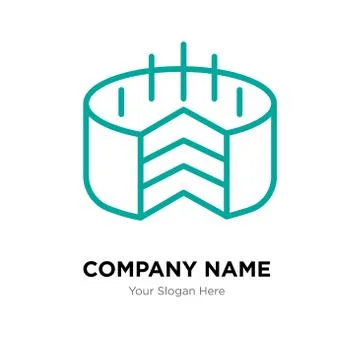 Folder Connected Circuit company logo design template Stock Illustration