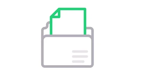 A folder containing a document, showcasing a typical office organization tool Stock Footage 334834177