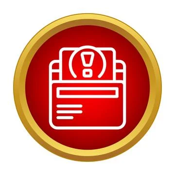 Folder containing important document with warning icon Illustrazione stock