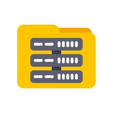 Folder containing server racks symbolizing data storage Illustrazione stock