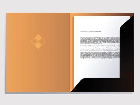Folder, corporate identity template on white background Stock Illustration