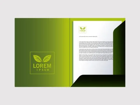 Folder, corporate identity template in white background Stock Illustration