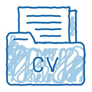 Folder With Curriculum Vitae CV Job Hunting Vector Stock Illustration