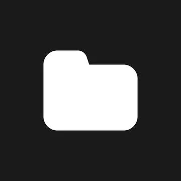 Folder dark mode glyph ui icon Stock Illustration