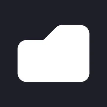 Folder dark mode glyph ui icon Stock Illustration