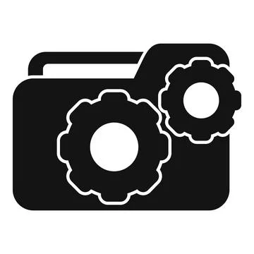 Folder data api icon simple vector. Monitor hosting mobile Stock Illustration