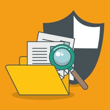 Folder with data center icons 库存插图