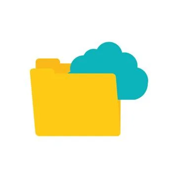 Folder data clouds system technology connect Stock Illustration