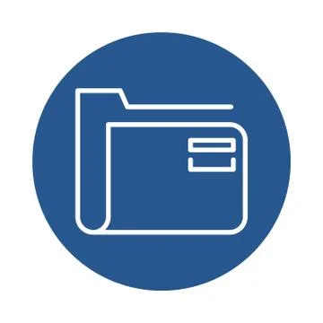 Folder data documents isolated icon Stock Illustration