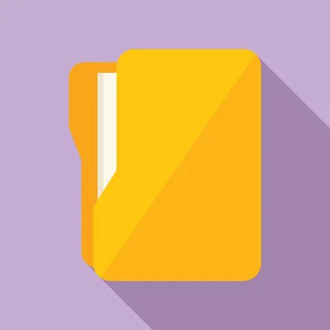 Folder data icon flat vector. Business document イラスト素材