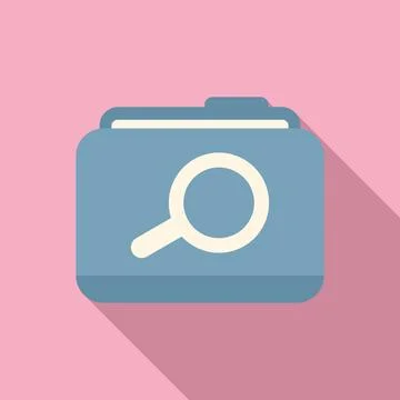 Folder data icon flat vector. Computer interface Illustrazione stock